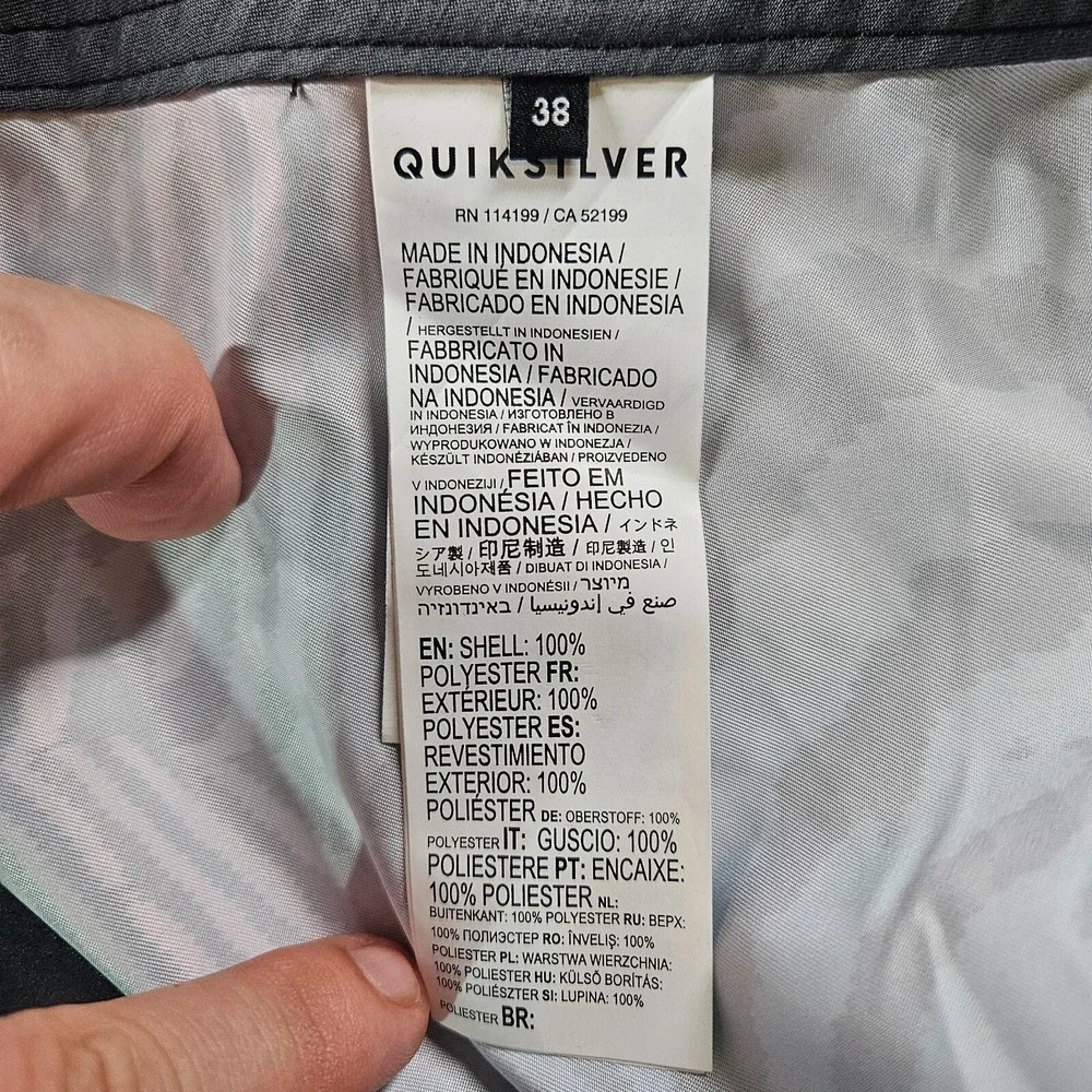 NWT Quiksilver Board Shorts Swim Trunks Men 38 No Liner 20